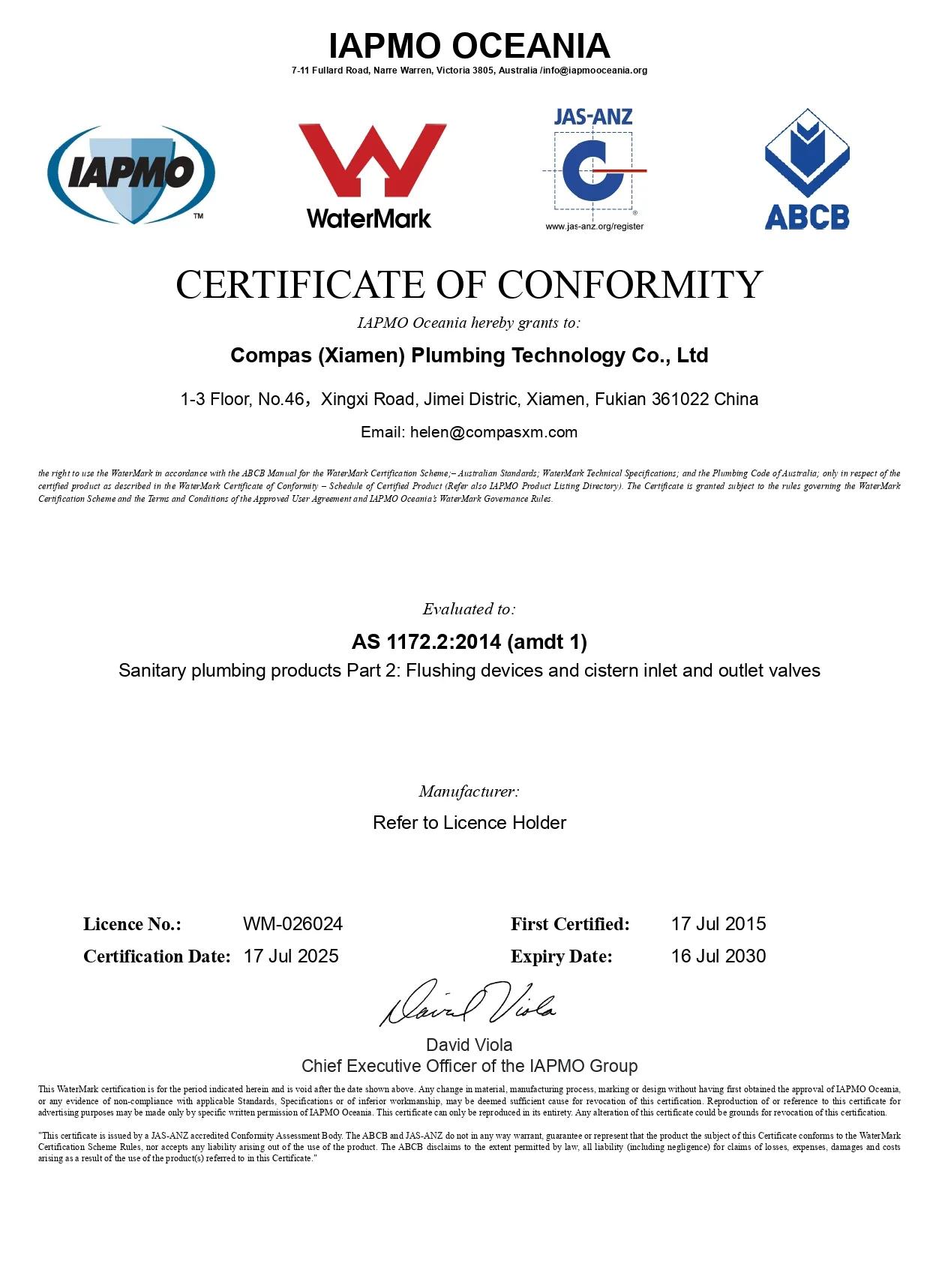 NUCA Certificate 4